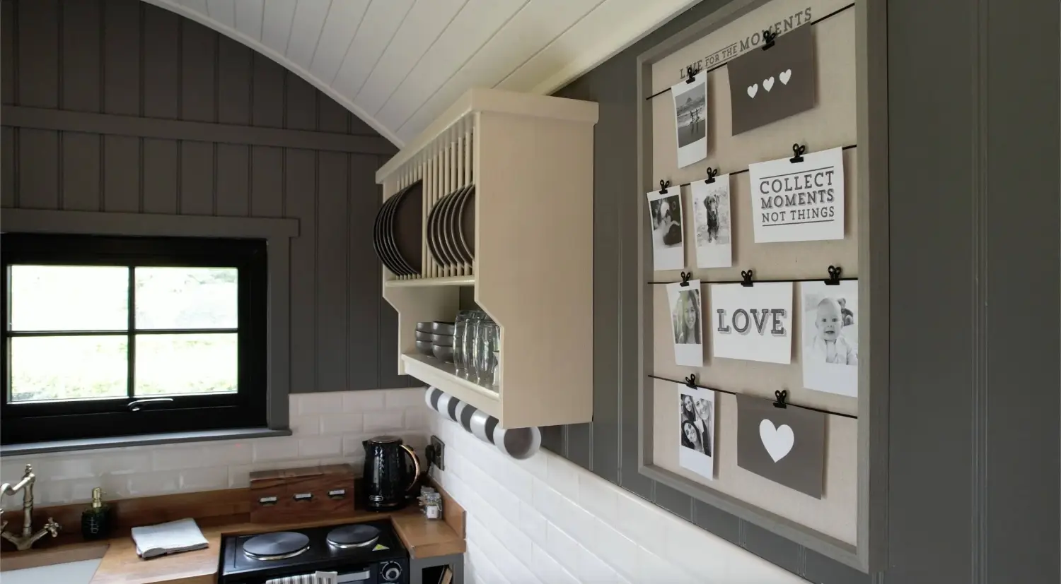 Shepherds Hut kitchen detail